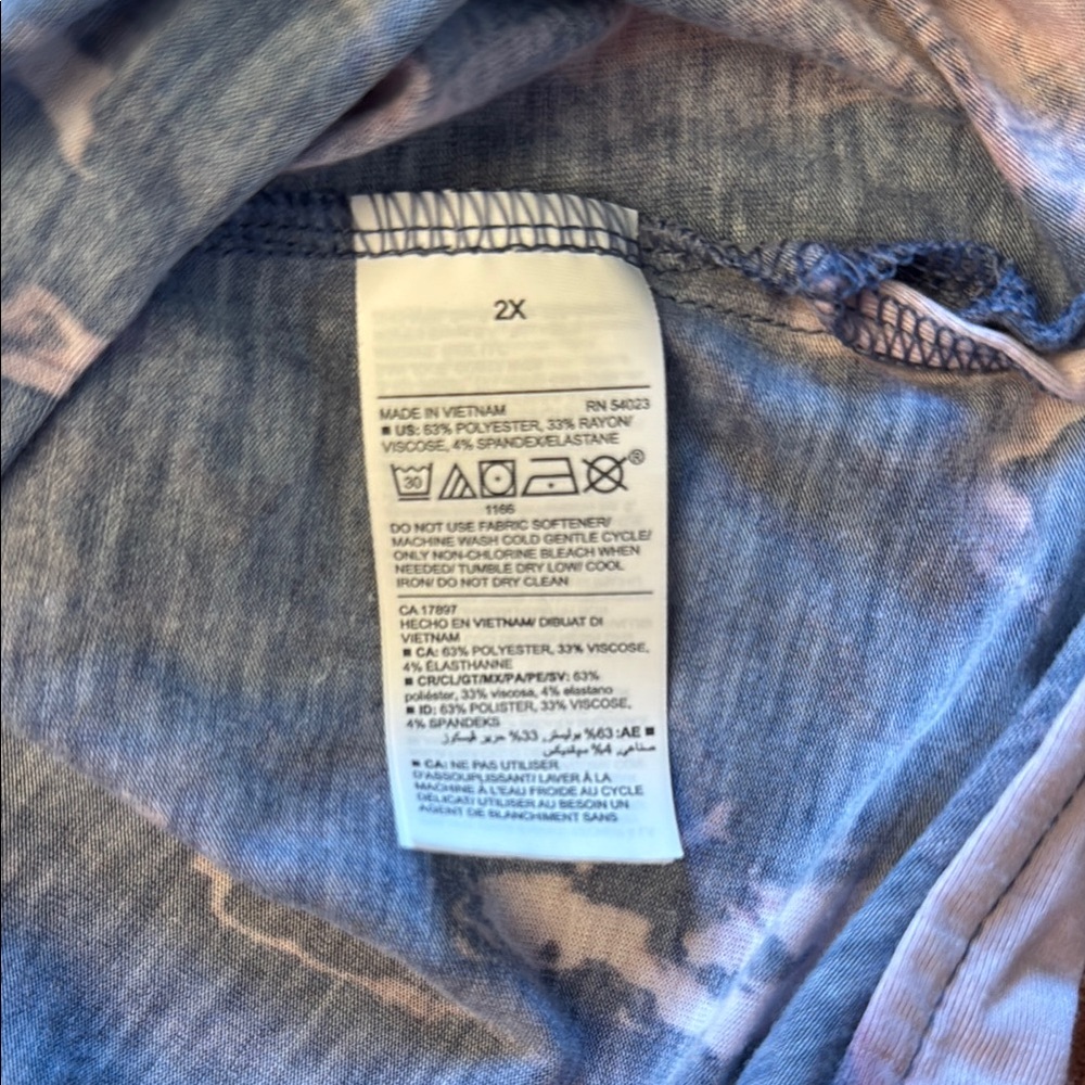 Old Navy Active Ultralite Purple and Pink Marbled Tie Dyed Tank Top - Picture 6 of 6